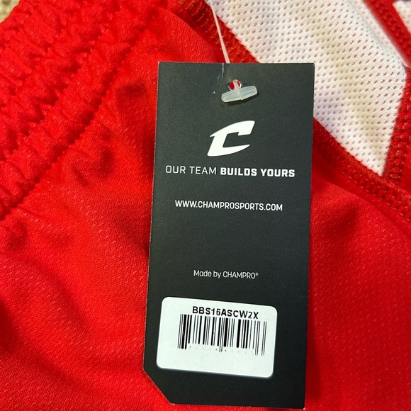 Champ Pro Athletic Shorts Size XL and 2X Red and White - Picture 6 of 6